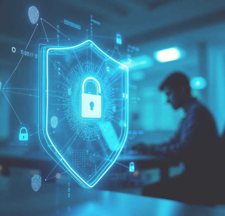 Ilustração de um cadeado representando segurança digital